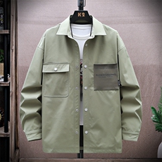 春季新款现货中性风夹克户外纯色衬衫领外套DSA157B-CS01-P55，男装夹克，电商A157B