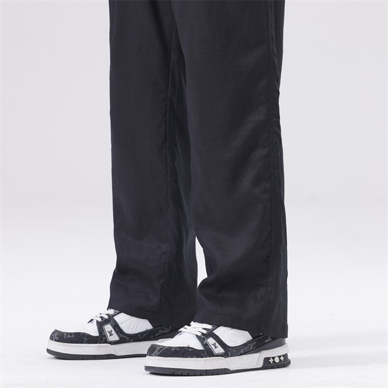 夏季垂感休闲长裤男女同款松紧腰头设计感百搭直筒裤DY5002-P77,男装休闲裤,电商A178-1