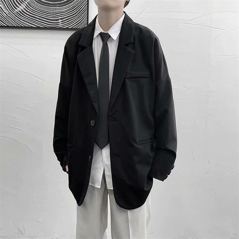 西服ins韩版日系潮流宽松休闲小西装复古百搭帅气外套W1176-P45,男装西服,星座512-4