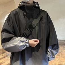 港风山系防水冲锋衣渐变色夹克男：聚酯纤维JK77088P85控128，男装夹克，星座227-7