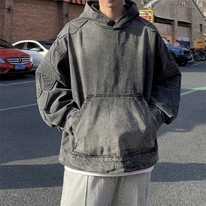 2024新款牛仔连帽卫衣男春秋潮牌休闲百搭宽松夹克外套JK815-P88图片