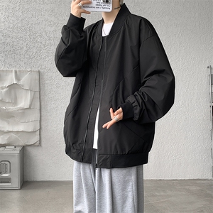 M-8XL棒球服男款春秋特大码加肥加大男装飞行员夹克外套JK001P65图片
