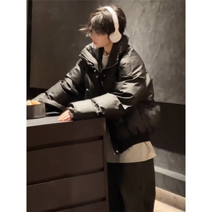 复古短款pu皮棉服男冬季棉衣外套 MY258  P80 直播图片