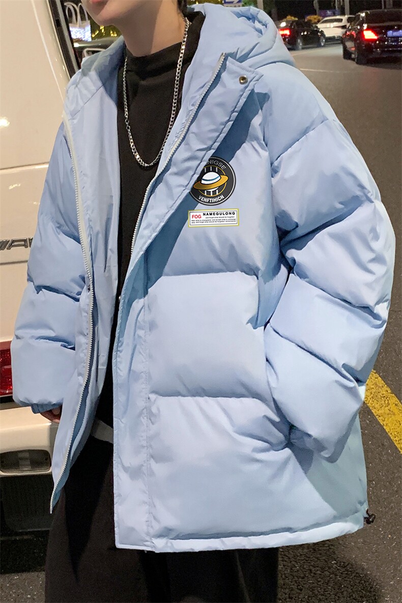 港风冬季新款连帽羽绒服男潮宽松印花圆标新YR6131P225控298,男装羽绒服,电商A268A