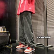 2024秋季潮牌直筒宽松裤脚拉链街头牛仔裤313A-1-NZ016-P70控88，男装牛仔裤，星座808A-1