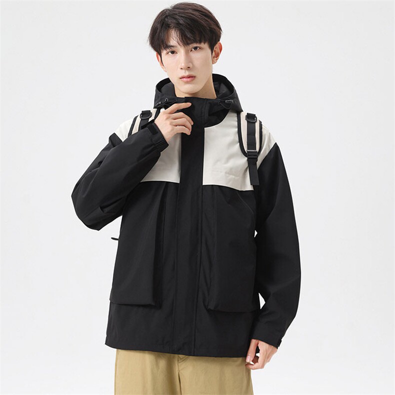 高品户外潮牌连帽夹克外套夹克男A168-ZCJK23-TP75大码5XL以上P80图片