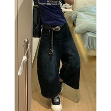 新款！cleanfit简约百搭复古宽松七分阔腿版型牛仔裤ND3402，男装牛仔裤，星座1116A（原606A-3）
