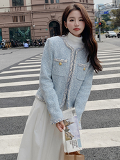 秋冬轻奢新中式法式复古外套短外套小香风小众上衣气质网红时尚，女装短外套，浙宝305