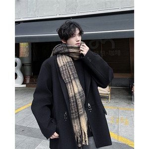 高级感痞帅飞机扣短款西装领毛呢大衣西服外套504-F27-P108控148图片
