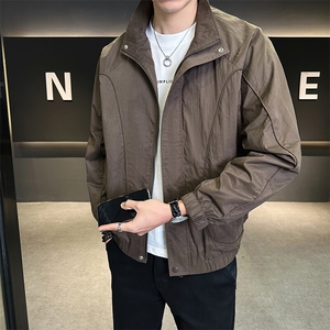 休闲纯色长袖上衣 男休闲百搭夹克立领外套 A329-JK2511-P95图片