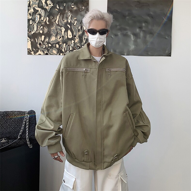美式高街漂亮潮牌开衫连帽卫衣男春秋运动夹克JK0157-P70,男装夹克,星座308B-1