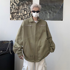 美式高街漂亮潮牌开衫连帽卫衣男春秋运动夹克JK0157-P70，男装夹克，星座308B-1