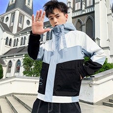 夹克男春秋帅气新款韩版潮流拼接撞色上衣工装外套男JK181-P65，男装夹克，星座1206（原A206）