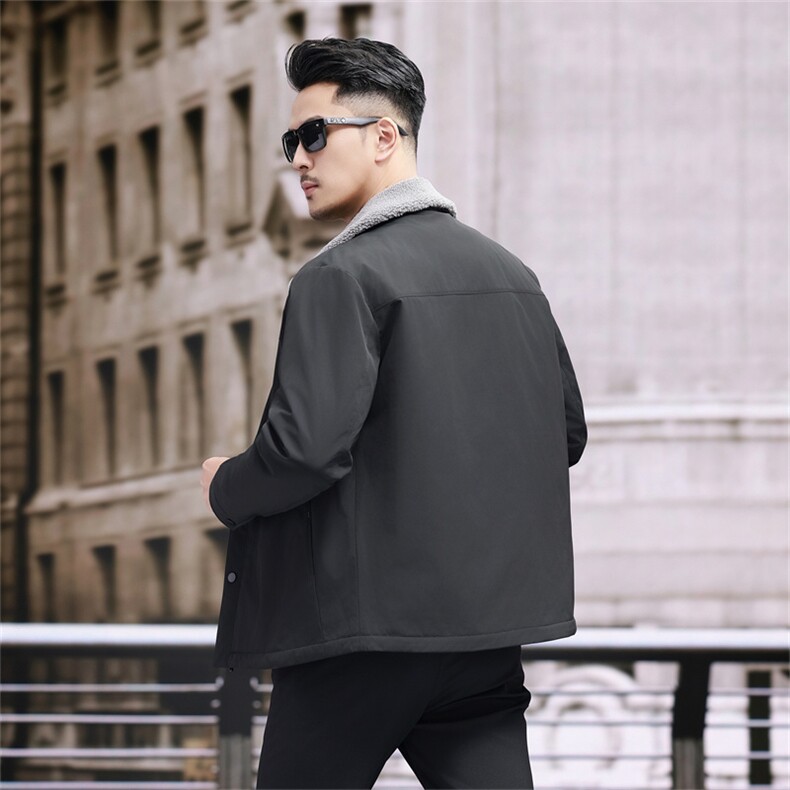 现货新标90绒中青年轻薄羽绒服外套男士羊羔毛领羽绒服夹克,男装夹克,钱塘723
