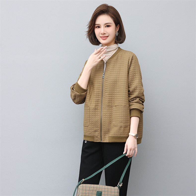 2023年春季新款潮韩版夹棉女长袖宽松显瘦休闲外套,女装短外套,独衣靓