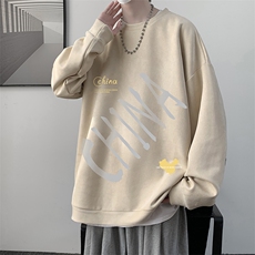 麂皮绒卫衣男大码重磅长袖t恤男JW81208-P35，男装卫衣，电商A040
