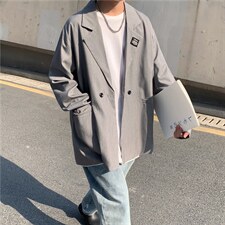 宽松休闲小西服男士港风韩版大码西装外套A338-1XF206P85，男装西服套装，电商D325