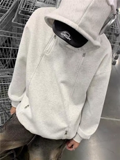 连帽开衫卫衣夹克男美式复古简约廓形休闲宽松外套513AWY2778P42，男装夹克，星座513A