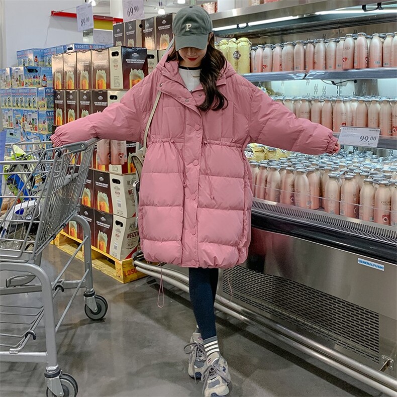 现货，新款保暖加厚羽绒服抽绳收腰长款P285-K428,女装连衣裙,浙宝276（原081）