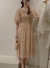 收腰连衣裙，女装连衣裙，驿谷