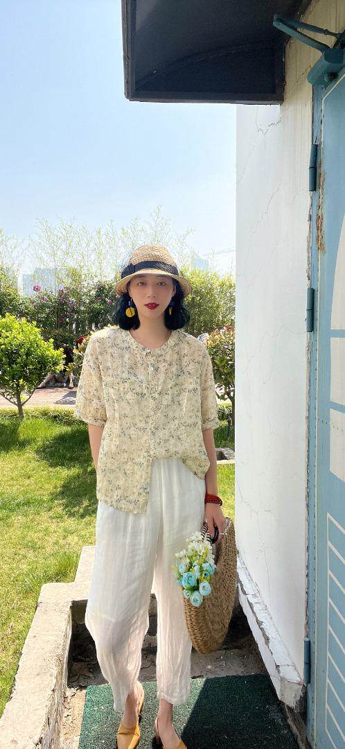 纯苎连衣裙小衫裤子裙子衬衣 时尚风 风淑女风休闲风，女装连衣裙，川哲