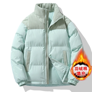 羽绒棉衣立领保暖拼色棉袄情侣青年棉服外套A168-26M09-TP70图片