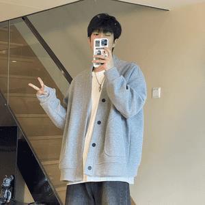 毛衣男女2025春秋新款韩版宽松休闲慵懒风针织衫外套SW107图片