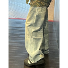 抖音质量女风美式浅蓝色割破牛仔裤ZK0268-P50，男装牛仔裤，星座313A(原308A-2)