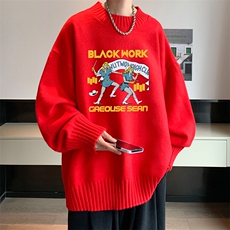 半高领毛衣男士大码针织衫男毛线衣男M18304-P45加绒款-P65，男装针织衫/毛衣，电商A040