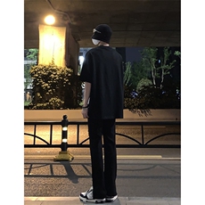 B221美式ins高街暗黑拉链小脚弹力破洞牛仔裤LK23060-P65控88，男装牛仔裤，电商B221