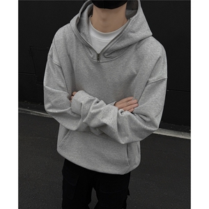 秋冬美式420克重磅忍者半拉链连帽卫衣宽松休闲卫衣外套D396 P78图片
