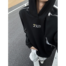 XZ1005-1-TTH0072-P60-解构垫肩拉链卫衣，男装卫衣，星座1005-1