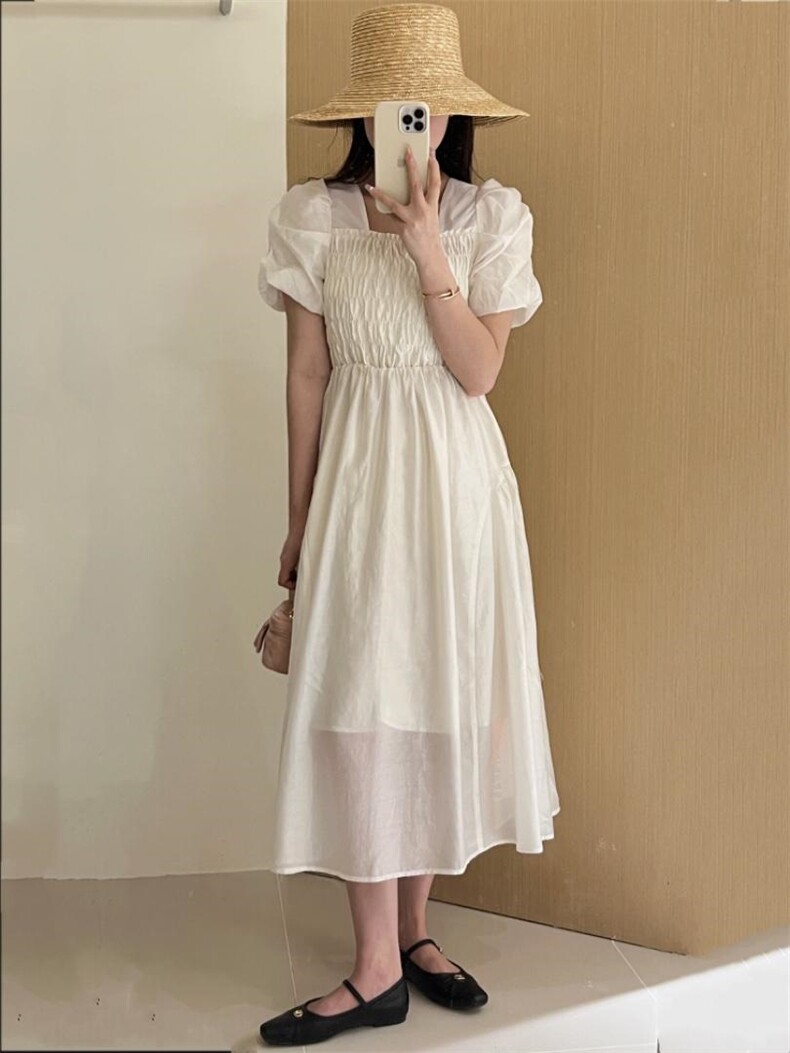 2023年夏季连衣裙，女装连衣裙，美巾涵