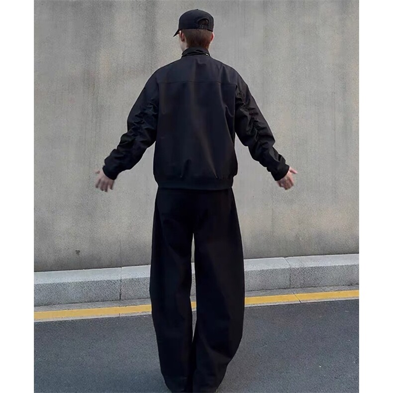 美式立领飞行夹克外套男款秋季cleanfit棒球服一整套ootd穿搭套装,男装夹克,星座1213