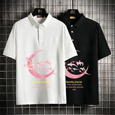 PL57209-P35翻领短袖polo衫男大码胖子半袖t恤男有领保罗衫网格，男装Polo衫，电商A040A