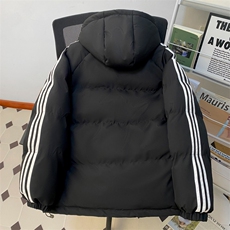 冬季潮流条纹五防立领加绒加厚棉衣情侣撞色棉服外套MY8899-p78，男装棉衣，星座610B-1
