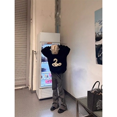 暗黑系蛇图海马毛衣美式复古潮ins宽松百搭高级针织衫MY89特P53，男装针织衫/毛衣，星座908-1