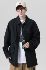 秋季工装衬衫夹克男潮牌多口袋水洗长袖衬衫EL-2510-P65，男装夹克，电商B306