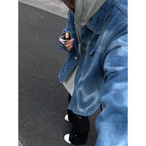 博主风cleanfit牛仔外套男美式复古爱心夹克JK2414-特P85图片
