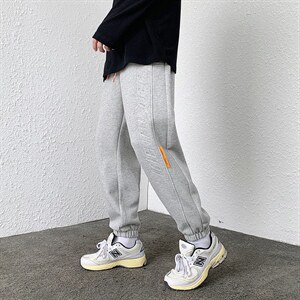 新款春季韩版潮流港风休闲钢印字母束脚宽松休闲卫裤FNY2333-P45图片