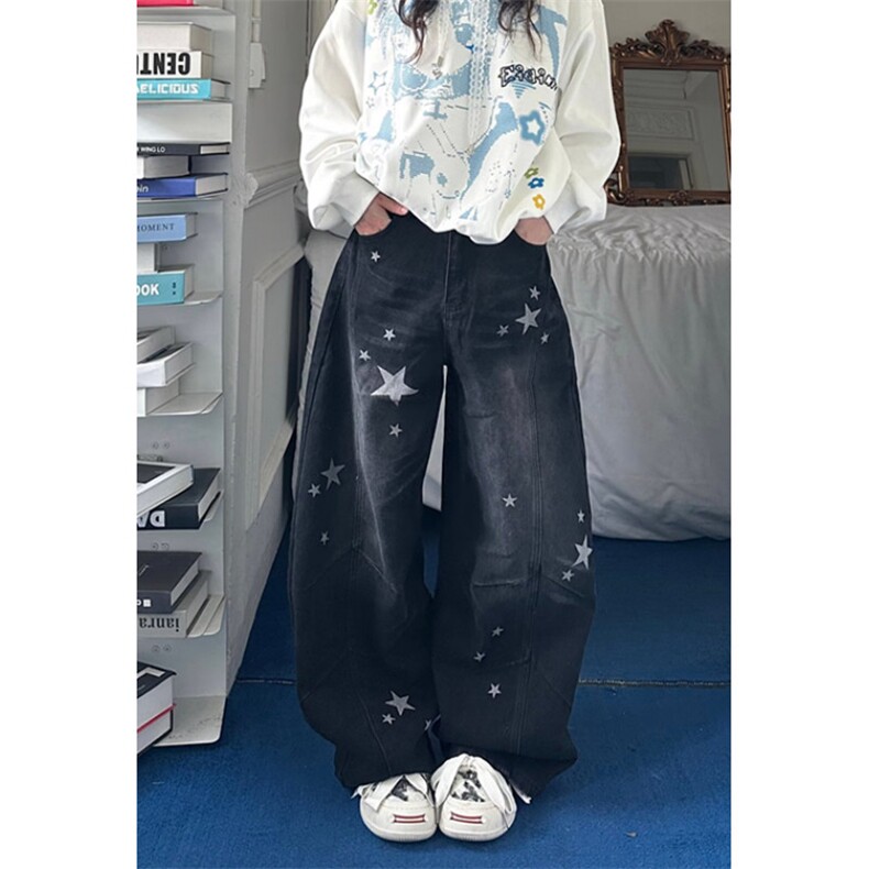 流行慵懒气质牛仔裤新款百搭潮流文艺简约日系原宿时尚insN9002，男装牛仔裤，星座1116A（原606A-3）