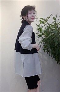 春款新款拼接外套图片