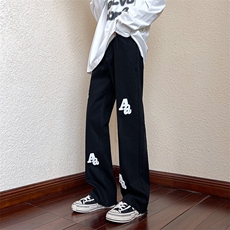 B221美式ins高街小众纯色百搭牛仔裤LK22085-P60控78，男装牛仔裤，电商B221