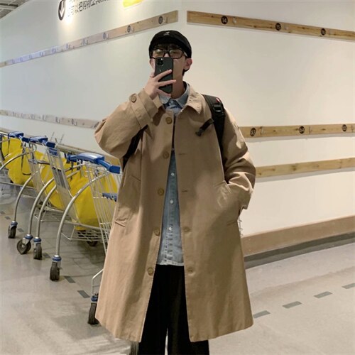 日系中长款工装风衣男女bf宽松潮牌外套情侣外套秋季SY112-P60，男装夹克，星座1008-1