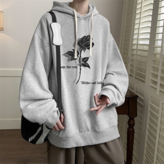 连帽卫衣男大码运动服帽衫外套WY2279-P35加绒款-P40，男装卫衣，电商A040