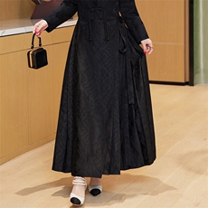 现货2025新中式时尚设计感高腰提花日常百搭马面裙，女装半身裙，卡杰菲