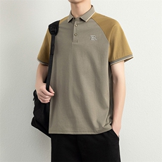 无影墙夏季短袖男刺绣翻领POLO衫T恤宽松休闲半袖上衣YD3303-P38，男装Polo衫，星座310B-3
