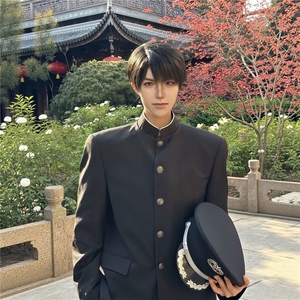中山装男士青年修身套装中华立领西服装演出服结婚礼服风唐装
