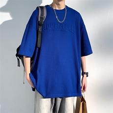 美式重磅短袖t恤男夏季潮牌青少年上衣宽松圆领半袖体恤T108-P30，男装T恤，星座308B-2