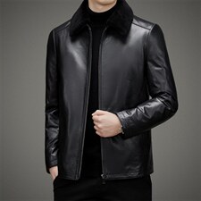 BAMJ-7736钱塘2020-2中年男士商务休闲简约冬季厚款夹克P600，男装皮衣，钱塘207-2